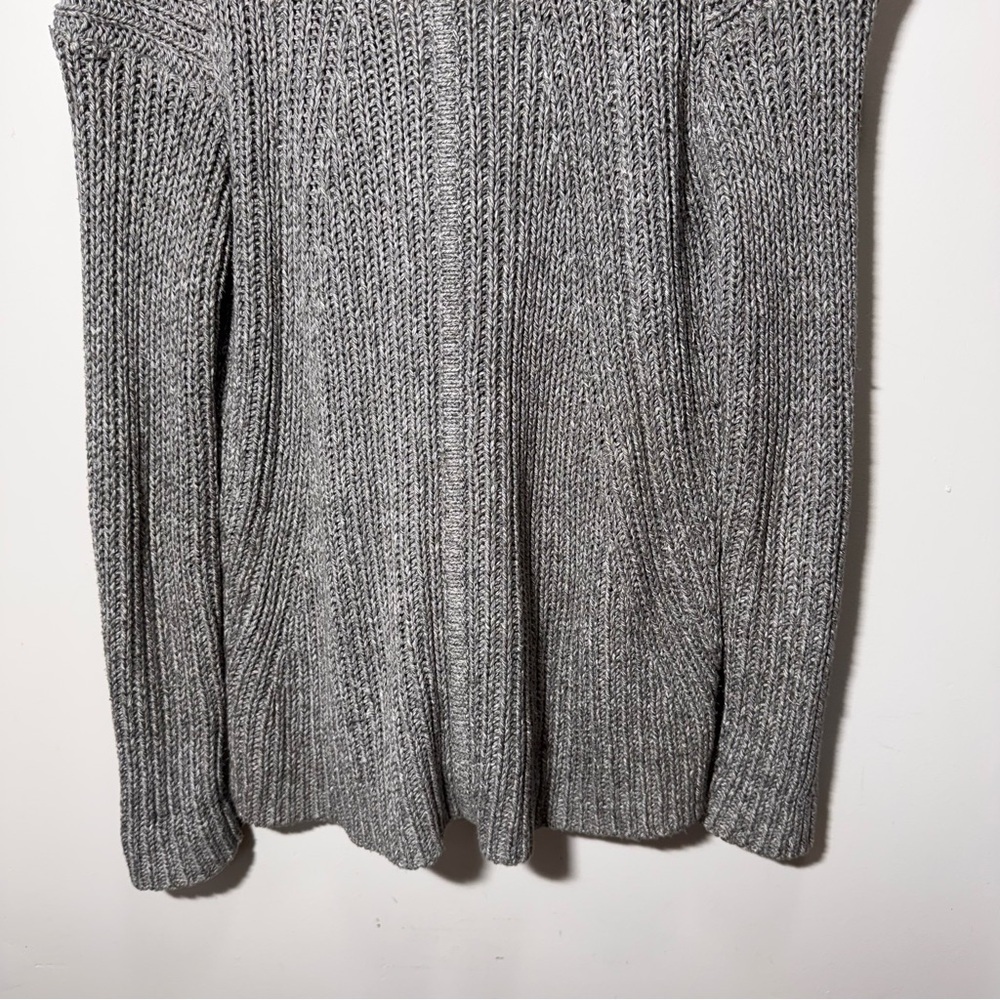 Vince Grey Knit Button Front Cotton Blend Cardigan Size Medium - Picture 10 of 13